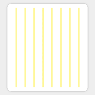 Narrow yellow and white stripes Sticker